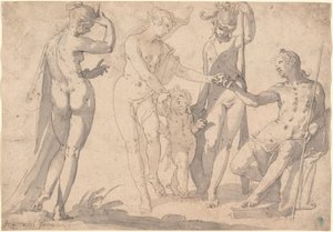 El juicio de Paris de Joachim Wtewael or Utewael